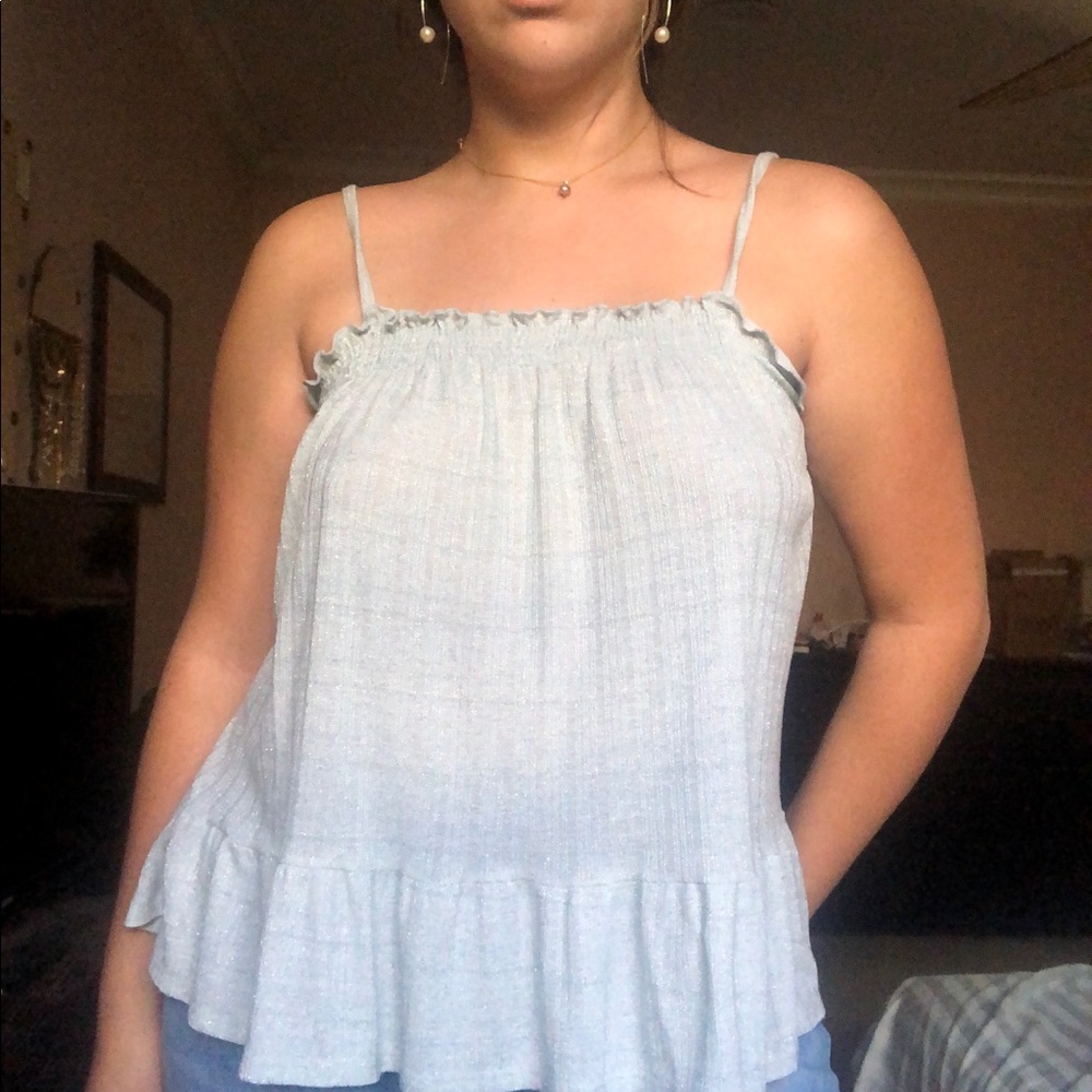 shiny tank top